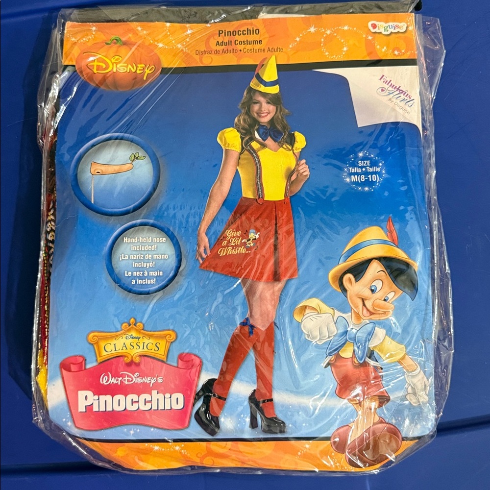 Disney Pinocchio Costume with Red, Yellow, and Blue